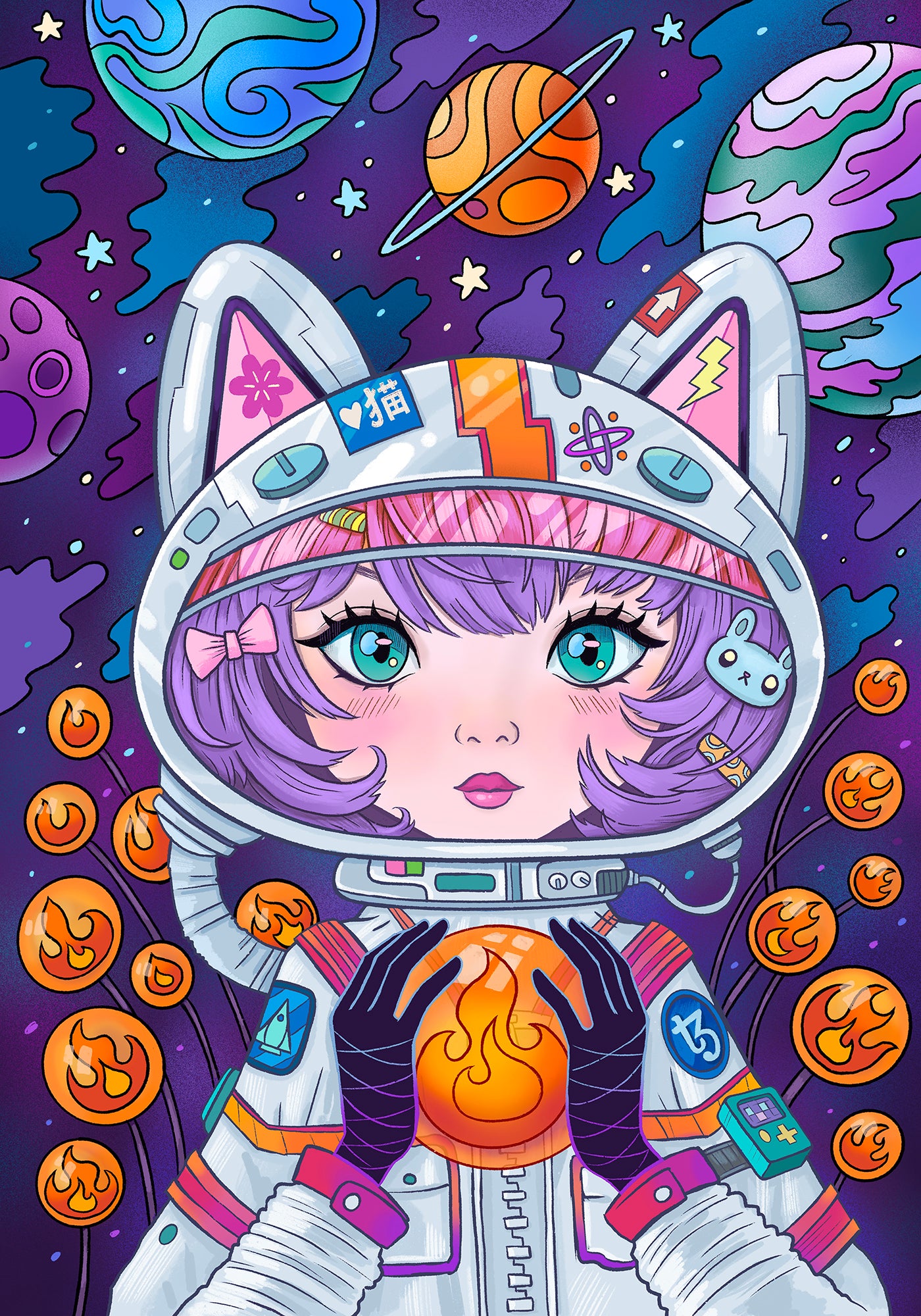 Cosmic Blaze - Fine Art Print