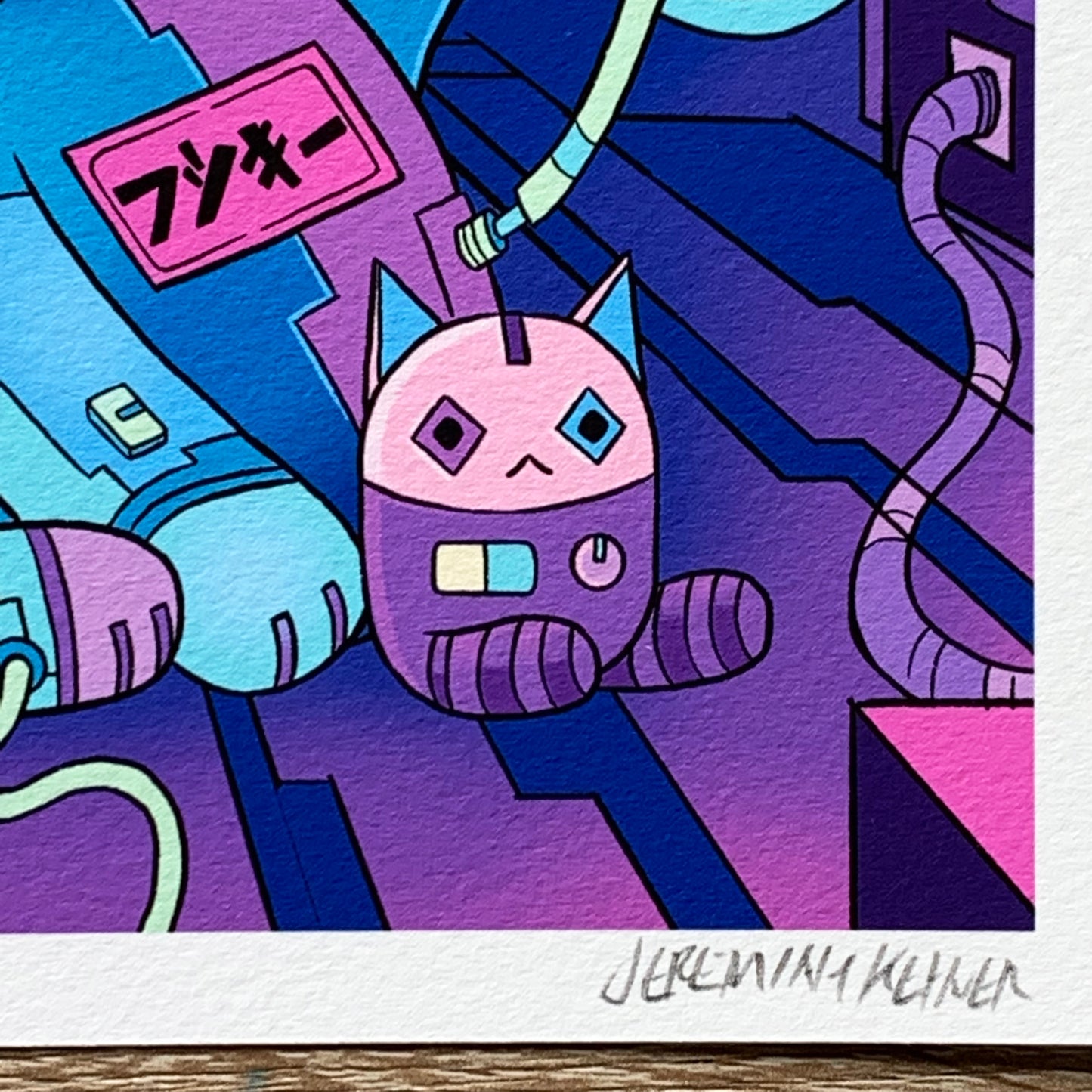 CyberPunk Lucky Cat - Print