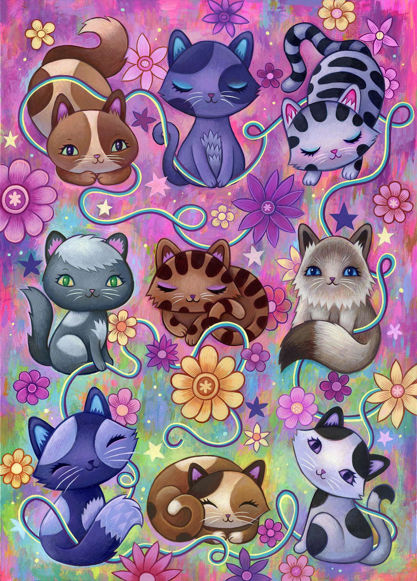 Kitty Cats - Fine Art Print