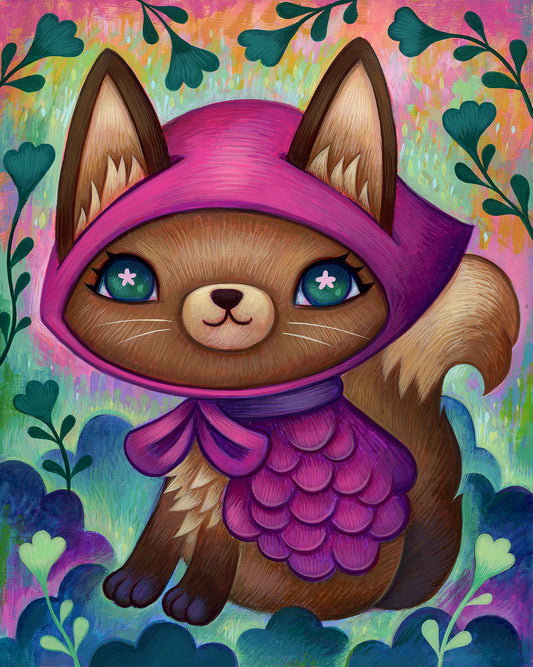 Little Red Riding Fox - Painting