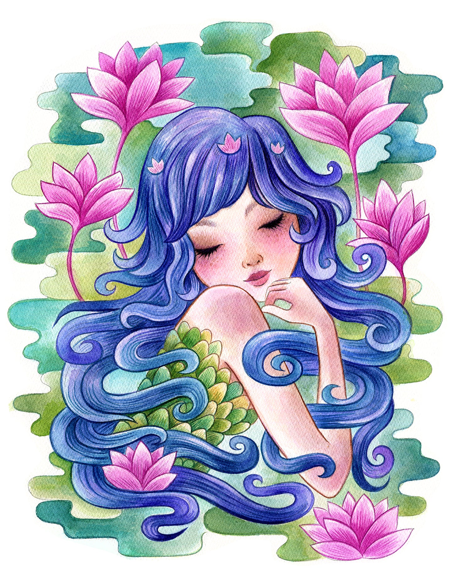 Lotus Pond - Art Print