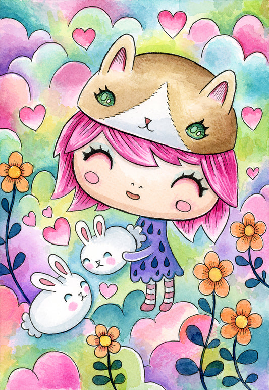 Love Bunnies Watercolor