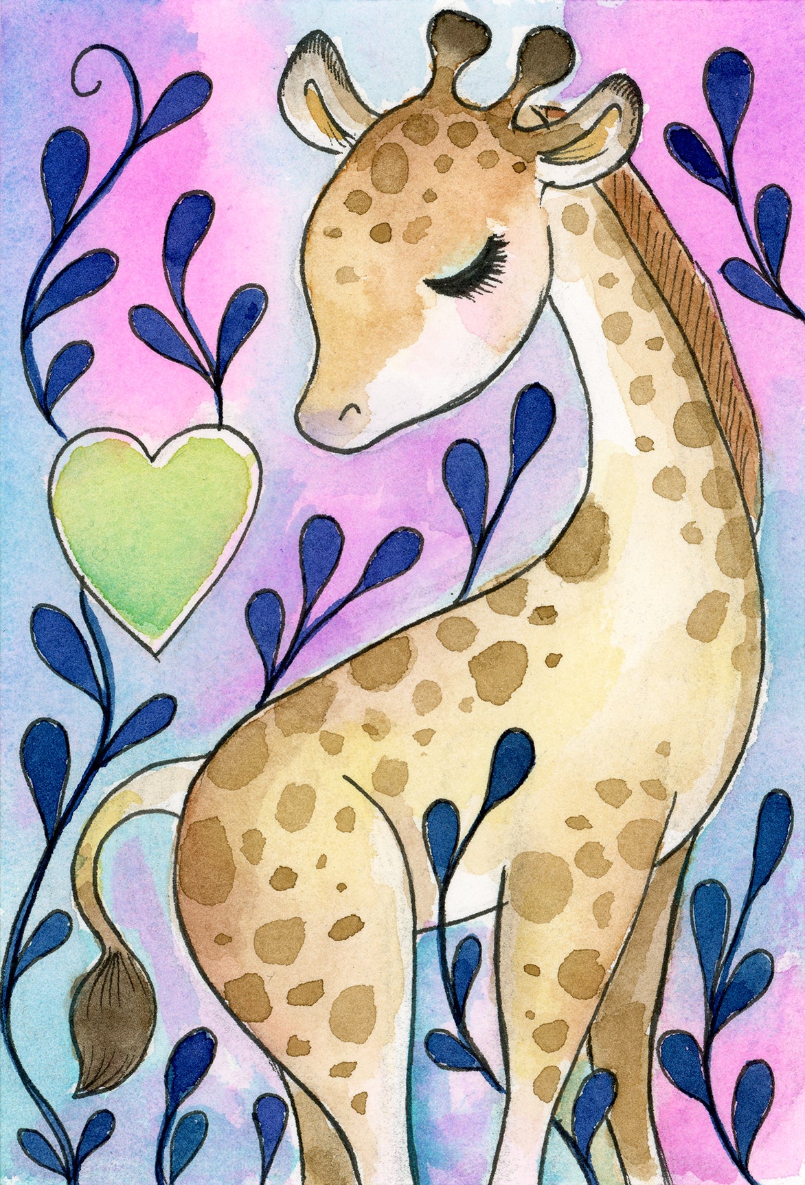 Giraffe - Mini Print