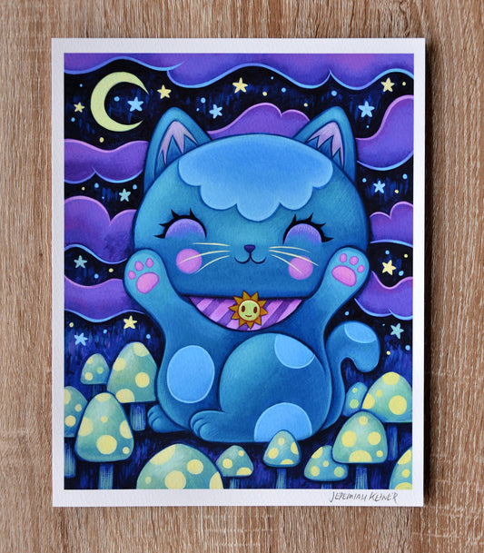 Midnight Manekineko - Fine Art Print