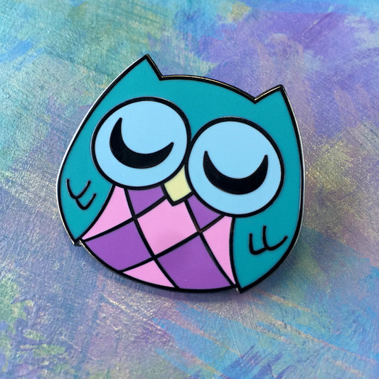 Sleepy Owl - Hard Enamel Pin