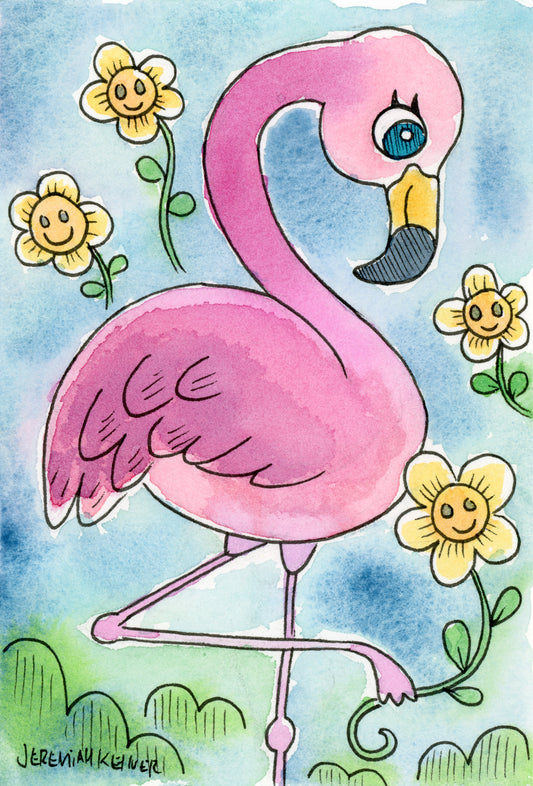 Pink Flamingo - Mini Print