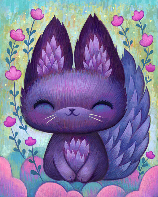 Purple Fox Art Print