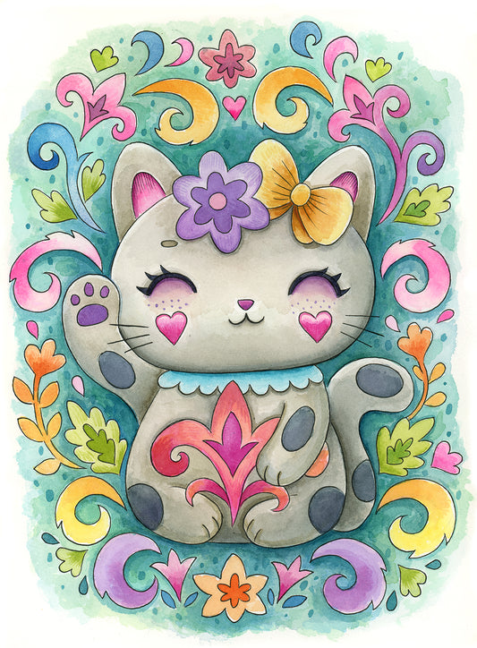 Rococo Cat - Art Print