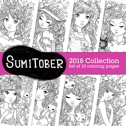 Sumitober 2018 Coloring Collection | Jeremiah Ketner | Instant Download pdf