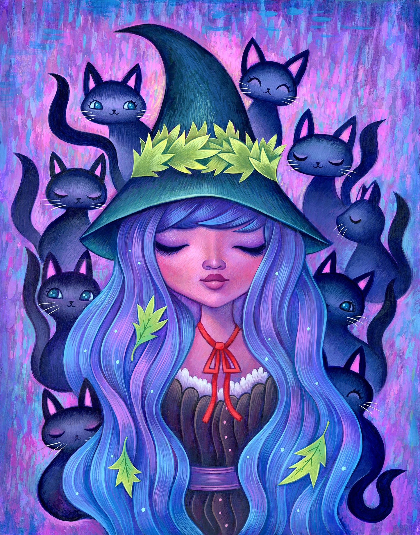 The Witches Cats - Art Print