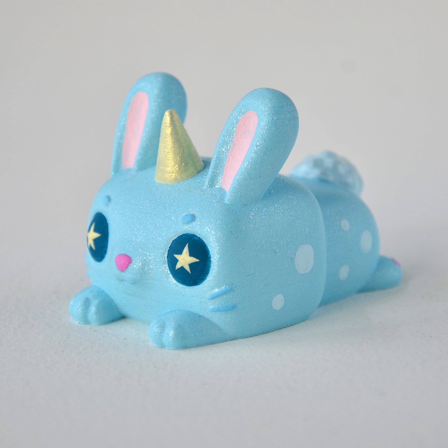 Unicorn Bunny Figure - Fluffy Blue