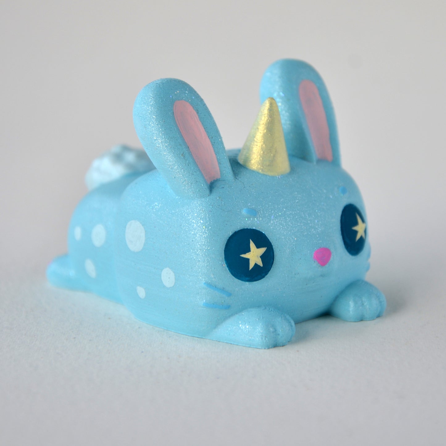 Unicorn Bunny Figure - Fluffy Blue