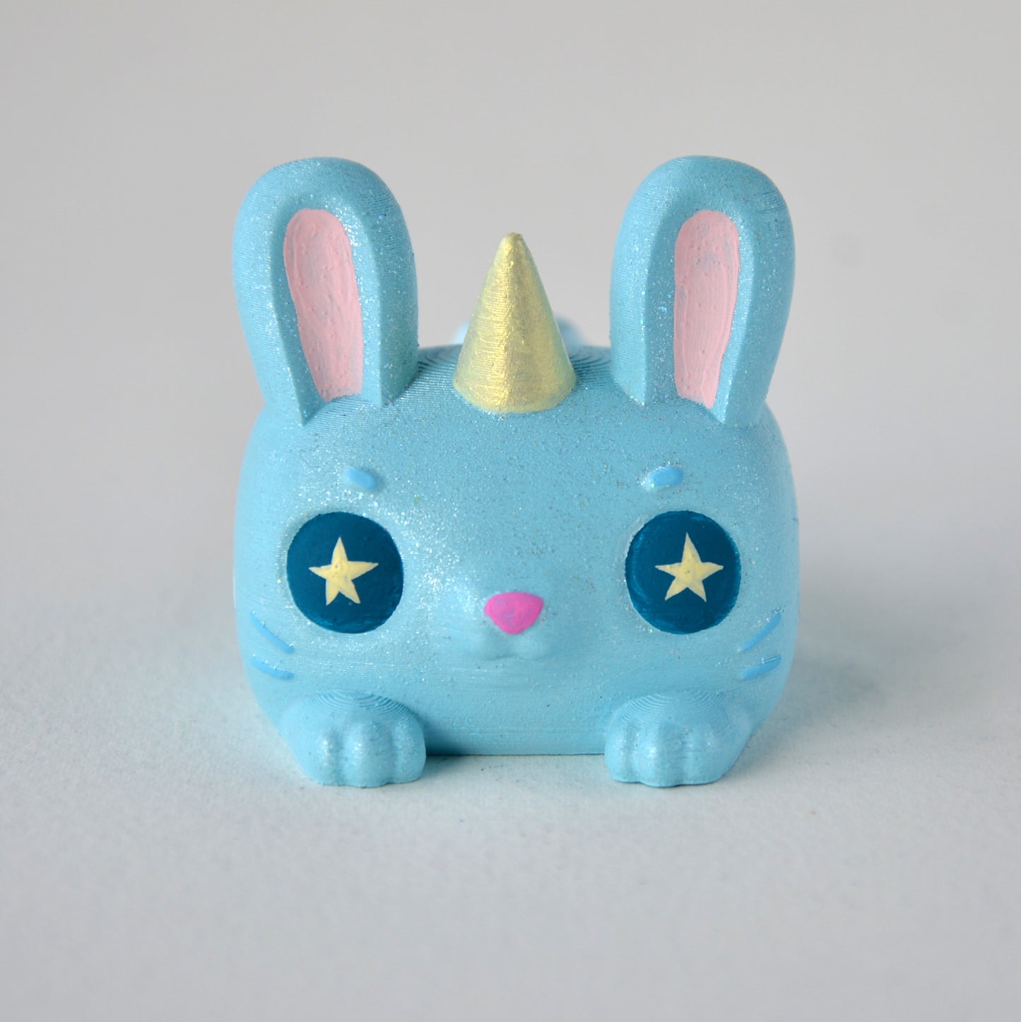 Unicorn Bunny Figure - Fluffy Blue