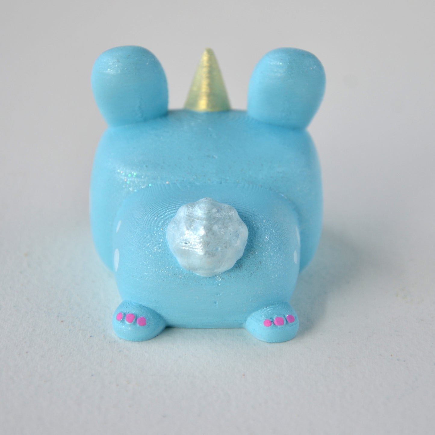 Unicorn Bunny Figure - Fluffy Blue