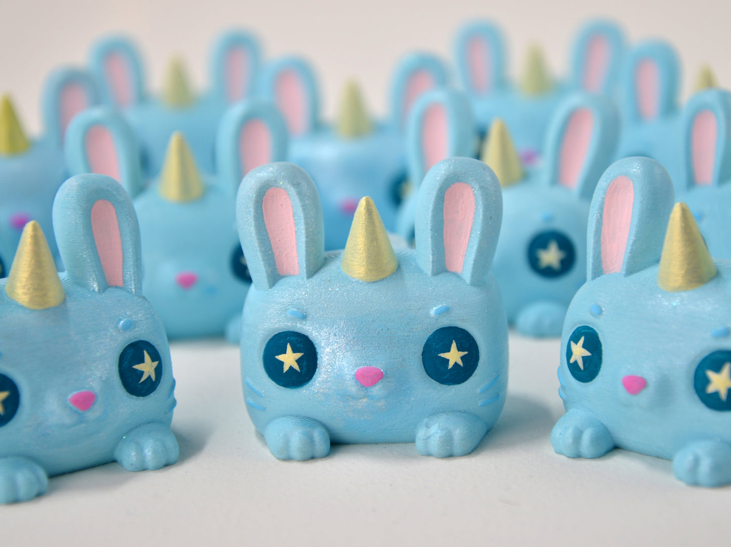 Unicorn Bunny Figure - Fluffy Blue