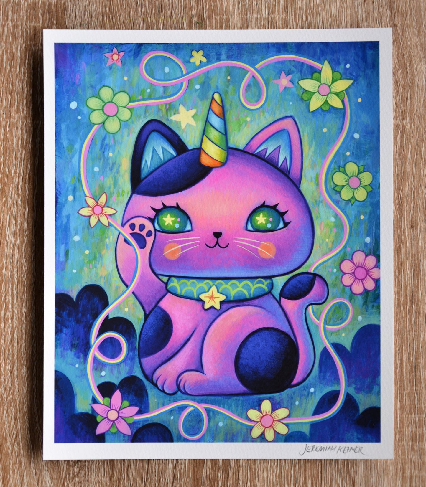 Unicorn Manekineko - Fine Art Print