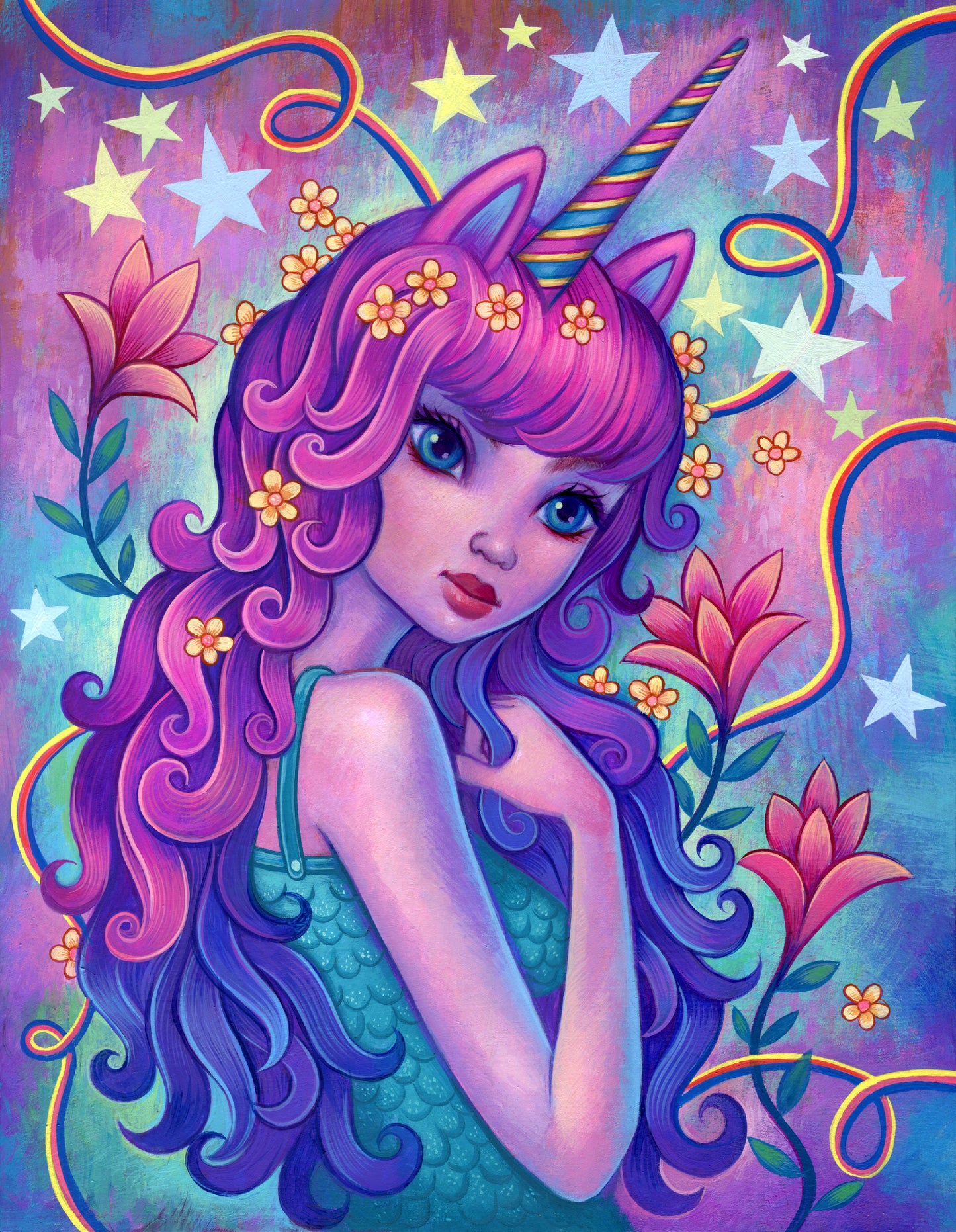Unicorn Girl - Fine Art Print