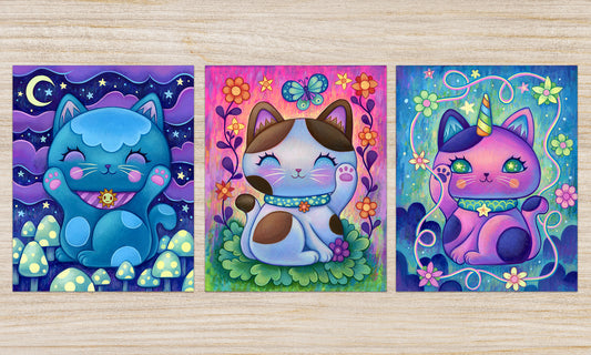 Manekineko Set - Art Prints