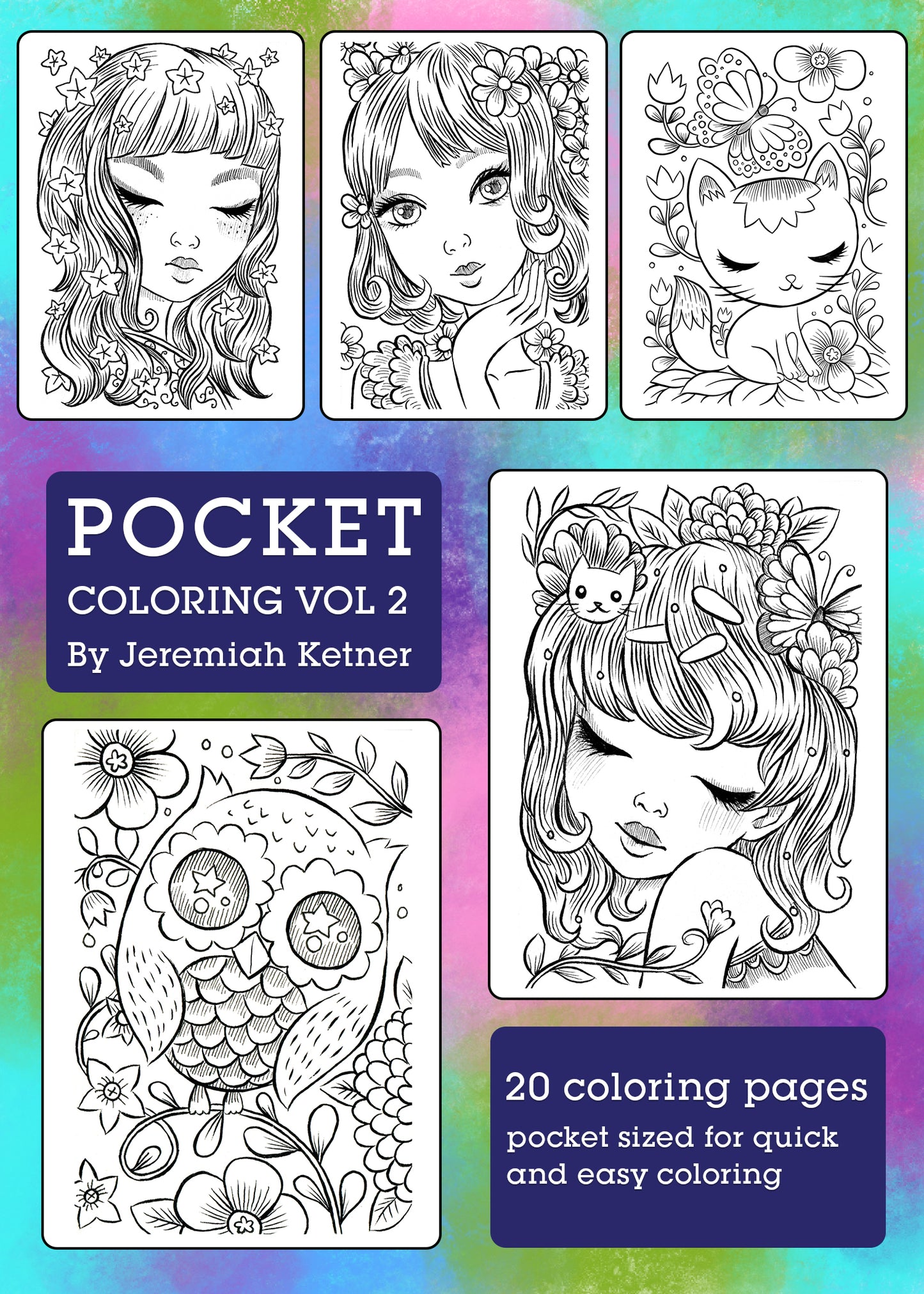 Pocket Coloring Book Vol 2 | Jeremiah Ketner | Instant Download pdf